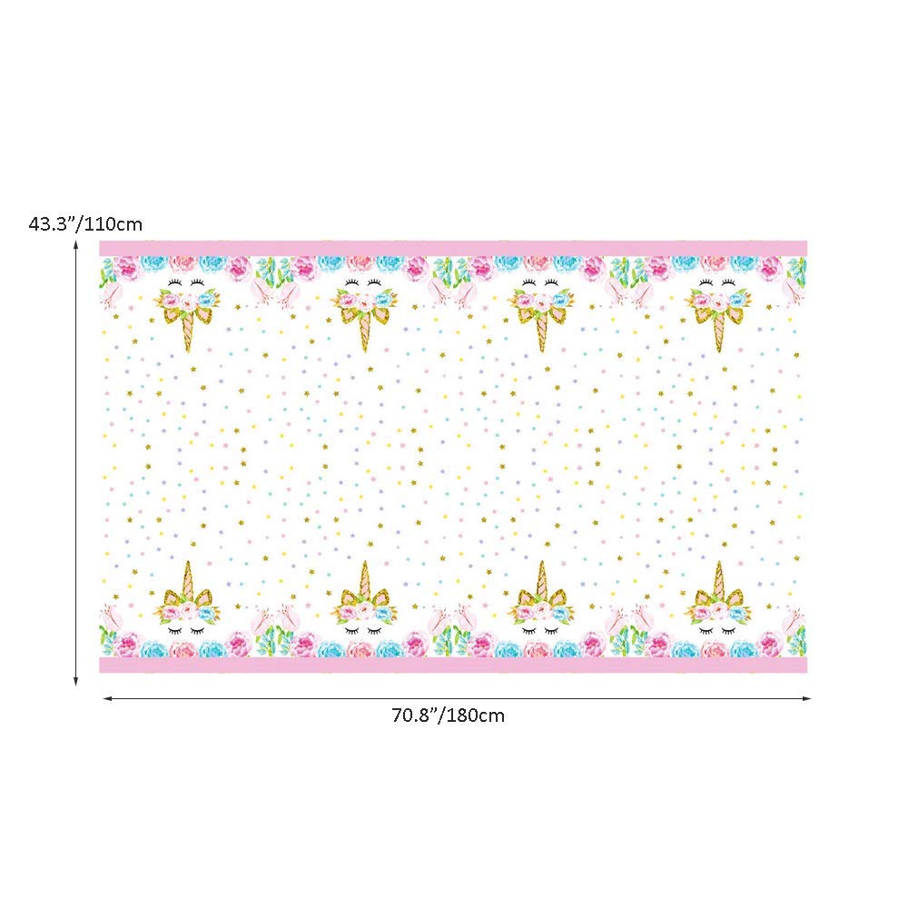 Yarrkc 5 Pack Happy Birthday Plastic Table Covers - Themed Party Tablecloths for Girls, Baby Showers & Celebrations - Perfect for Birthday Parties, Baby Showers & Family Gatherings