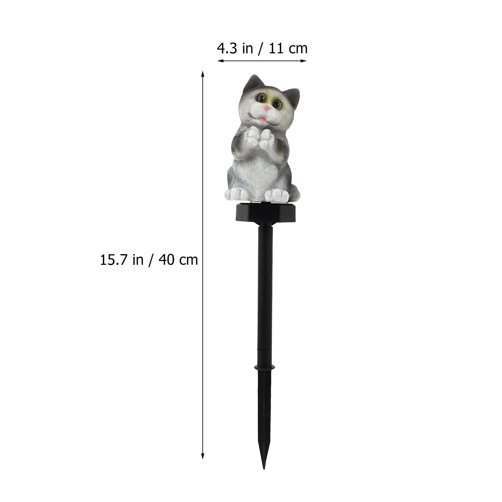 Solar Garden Lights Outdoor - LED Cat Stake Lights for Pathway & Landscape Decoration | Waterproof Solar Powered Animal Statue Yard Decor | Perfect for Garden, Patio, Walkway & Backyard Lighting
