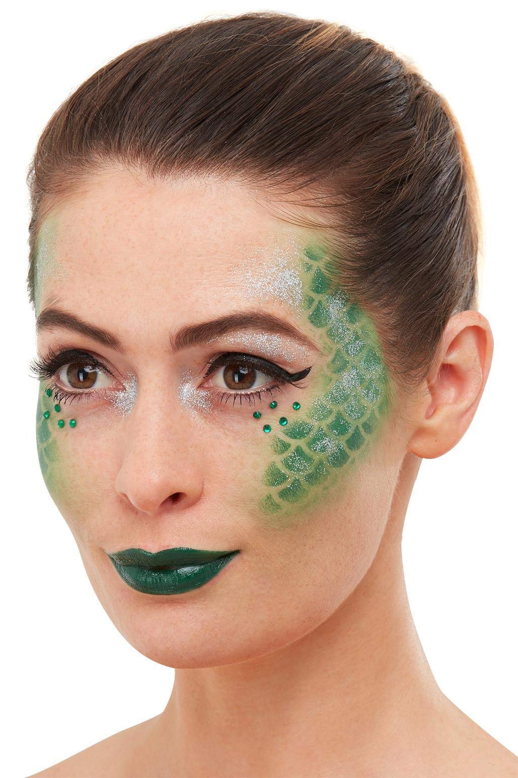 Smiffys Make-Up FX Reptile Aqua Kit - Professional Special Effects Makeup for Halloween, Cosplay & Theater - Water-Based & Easy to Apply