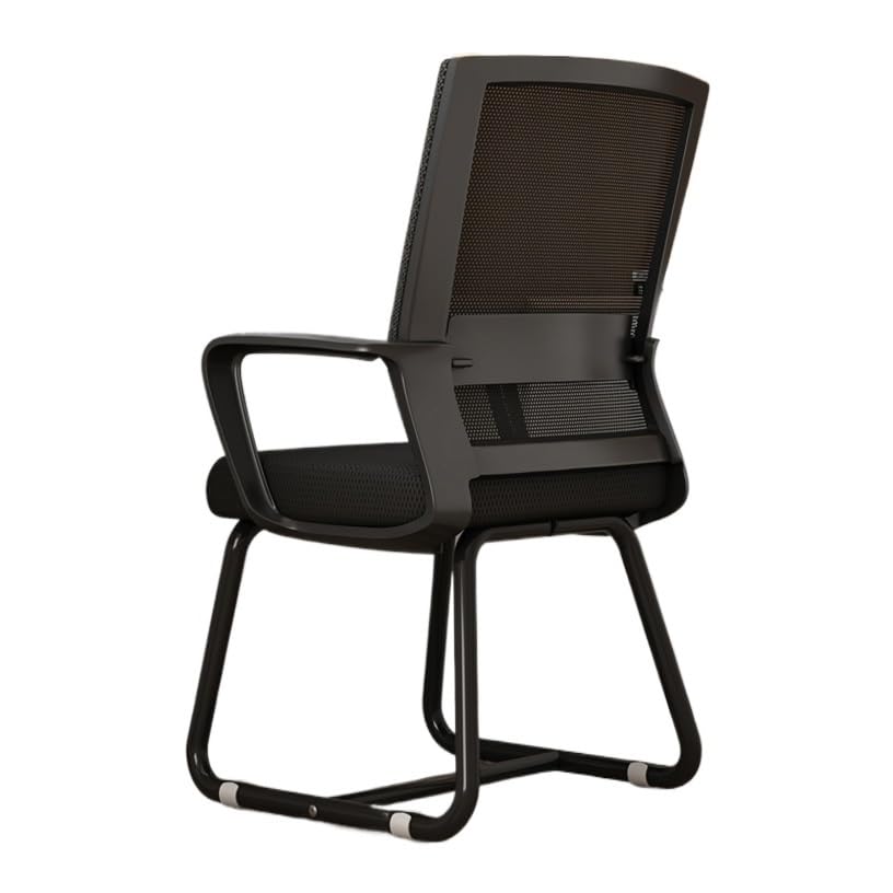 Ergonomic Office Chair with Breathable Mesh Back & Arm Support - Adjustable Height Computer Desk Chair for Adults, Home Office, Conference & Study - Comfortable Black Work Chair for Long Hours
