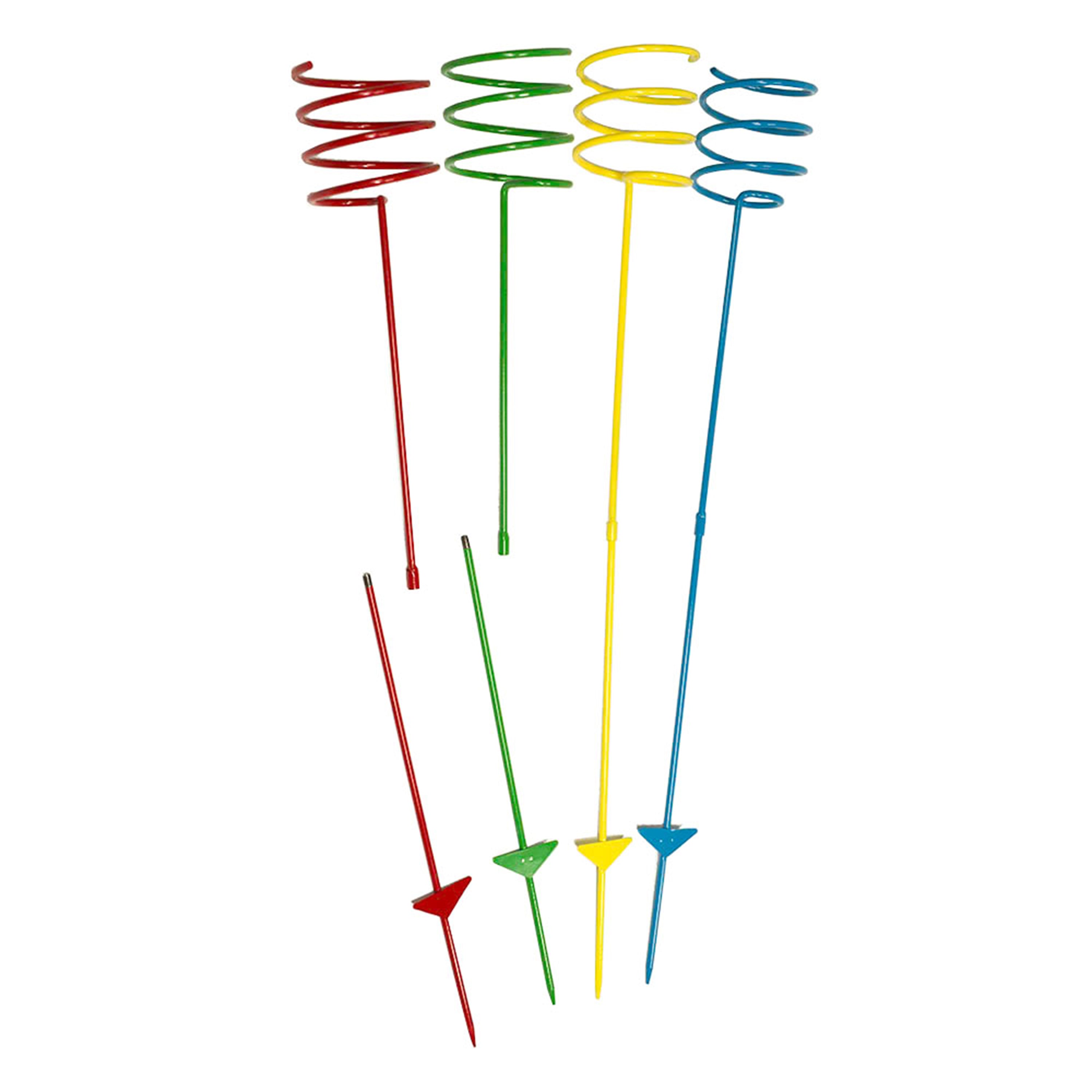Sunnydaze Heavy Duty Metal Drink Holder Stakes - 4-Pack, Multicolor - Perfect for Outdoor Parties, BBQs, Picnics & Beach Use