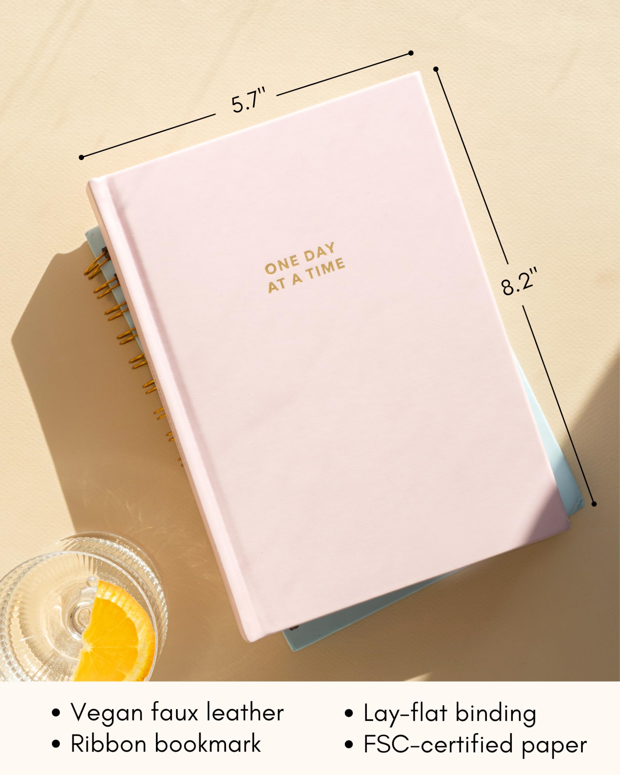 Lamare 6-Month Planner - Undated A5 Organizer with Goal Tracker & Quotes for Daily Planning - Pink Hardcover