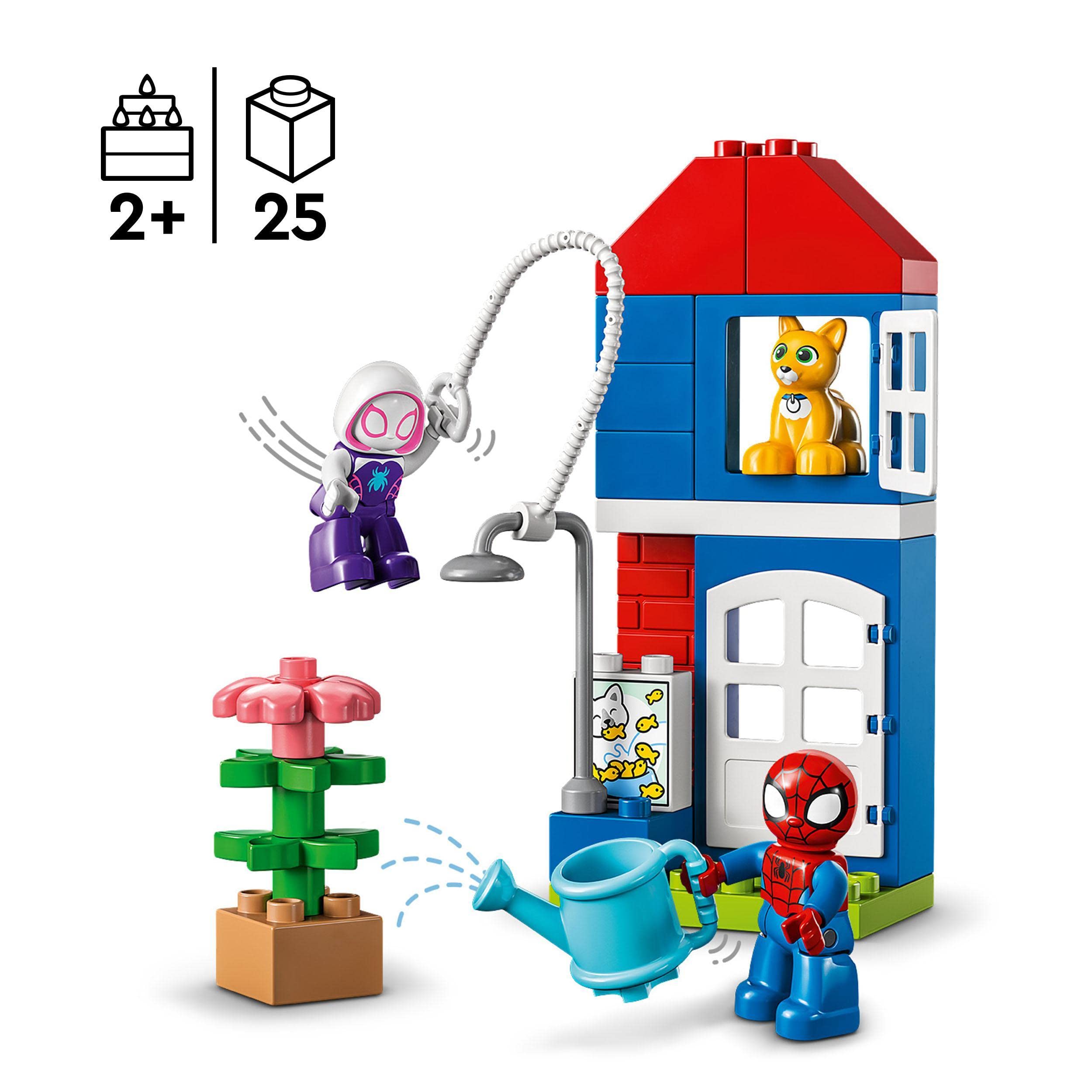 LEGO Duplo Marvel Spider-Man House with Spidey & Friends - Superhero Building Toy for Kids Ages 2+ (10995) - Perfect for Pretend Play & Early Learning Development