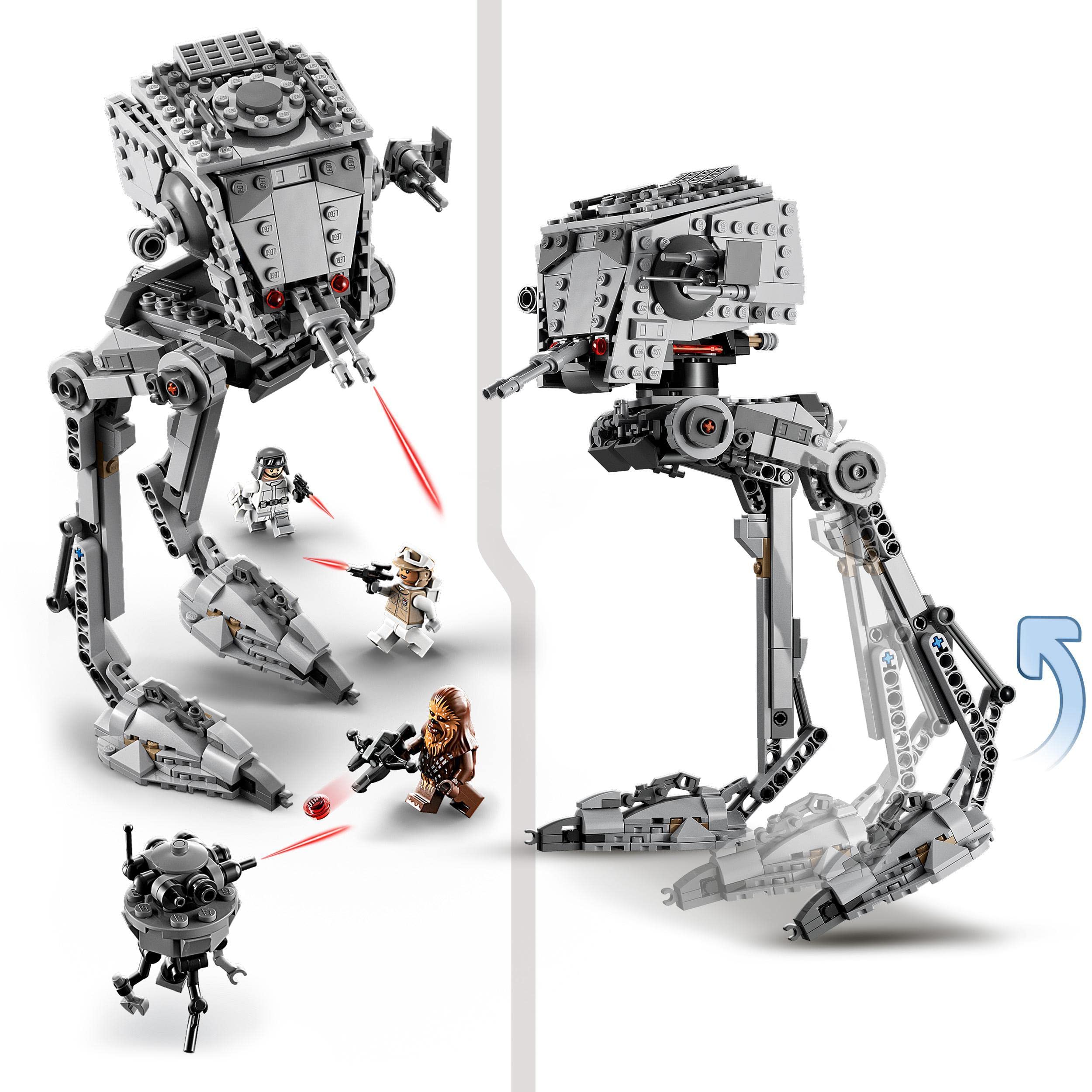 LEGO Star Wars AT-ST Walker Hoth Building Set 75322 with Chewbacca & Droid Figures - The Empire Strikes Back - Kids Birthday Gift - Build & Play for Star Wars Fans & Collectors - Perfect for Display, Playtime & Gifting