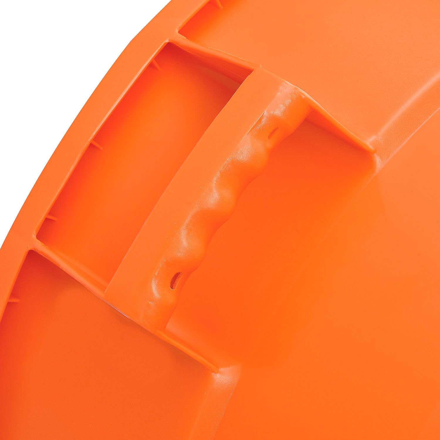 32 Gallon Heavy Duty Plastic Trash Can - Commercial Grade Bright Orange Waste Bin for Office, Warehouse & Outdoor Use - No Lid Included
