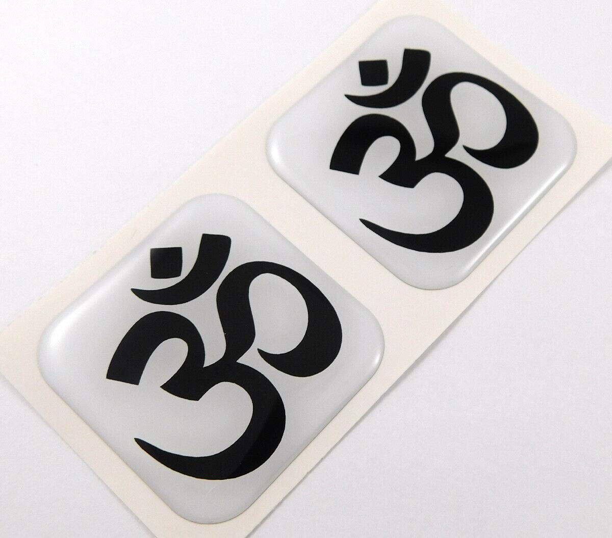 Om Aum Yoga Car Stickers 2pc - India Sign Decal for Bike & Auto