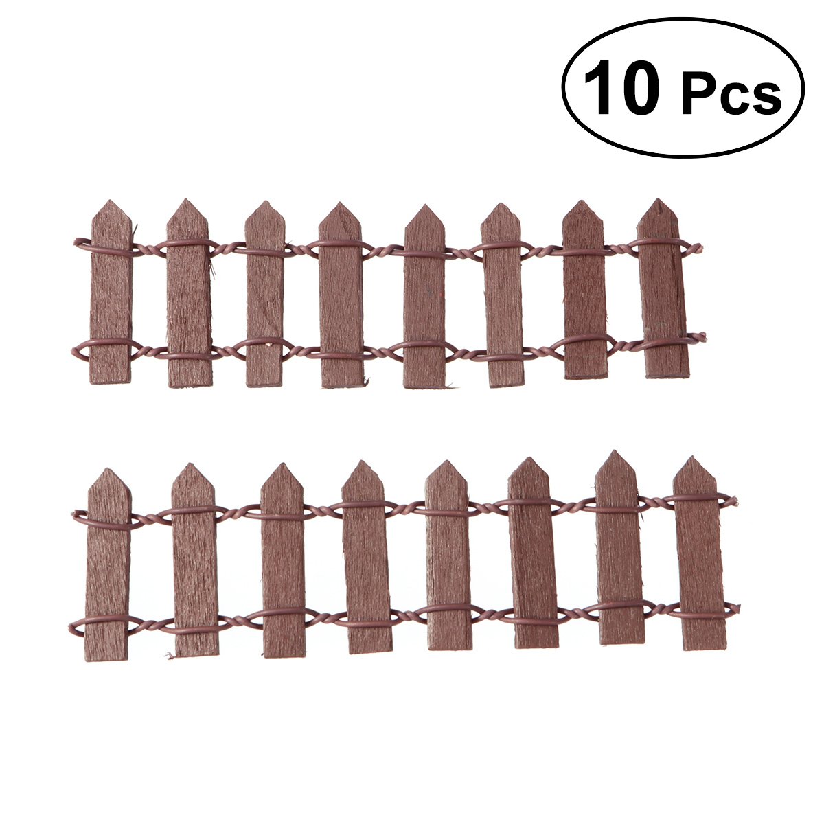10pcs Mini Wood Picket Fence Decorations - Christmas Tree Fence Ornaments for Holiday Home Decor | Perfect for Xmas Tree Skirts, Village Displays & Winter Wonderland Scenes