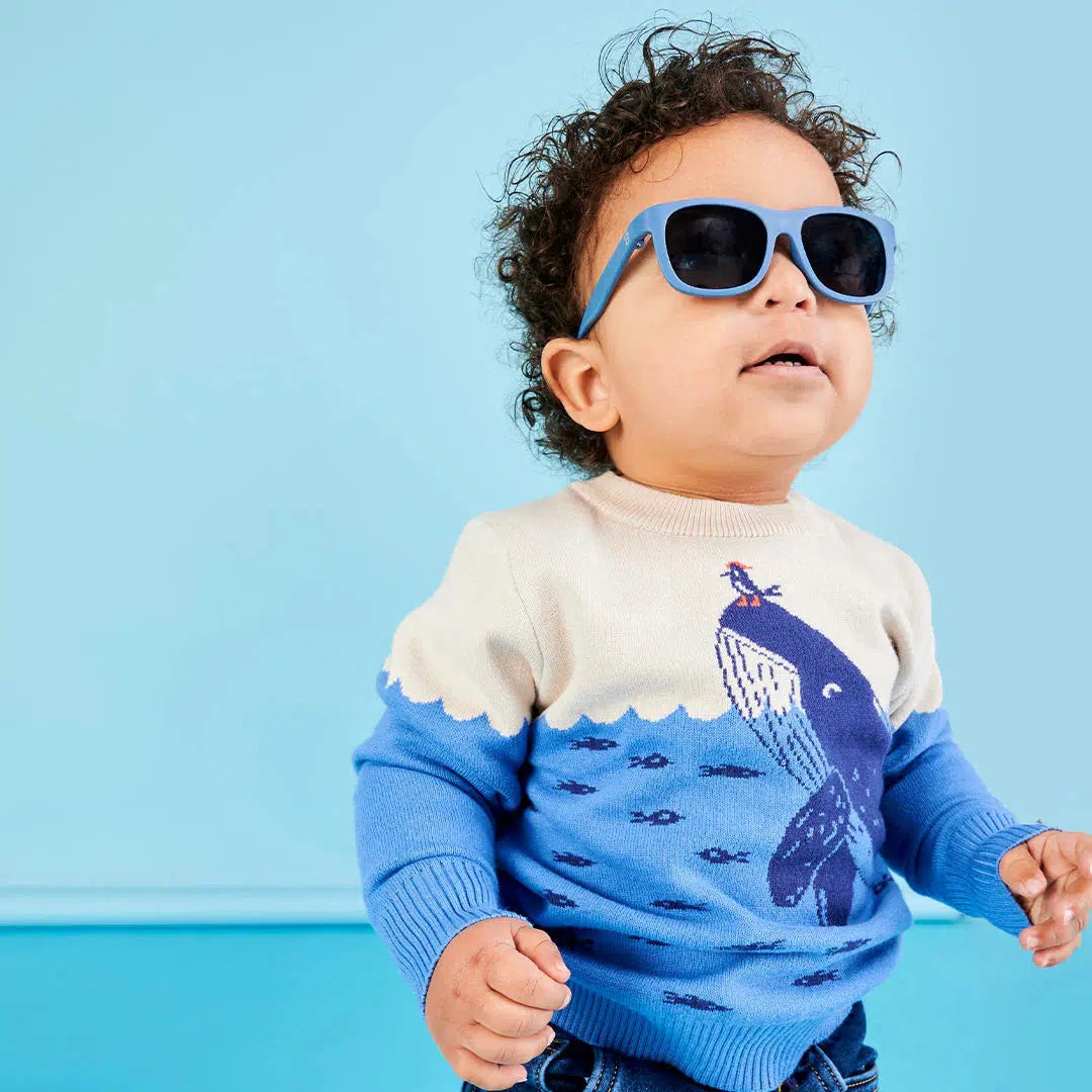 Babiators Navigator Eco Sunglasses for Kids - Pacific Blue - UV Protection, Lightweight & Durable - Perfect for Outdoor Activities, Beach, Swimming & Sports