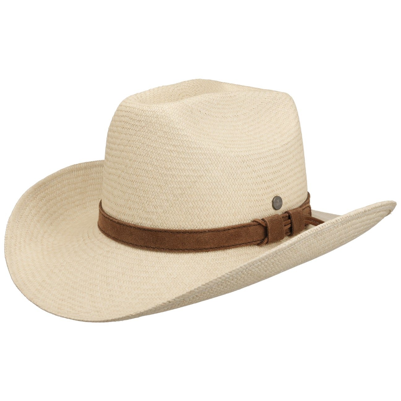 Lierys Cattleman Panama Hat - Genuine Straw Cowboy Hat for Men & Women - Perfect for Outdoor, Beach, and Summer Fashion