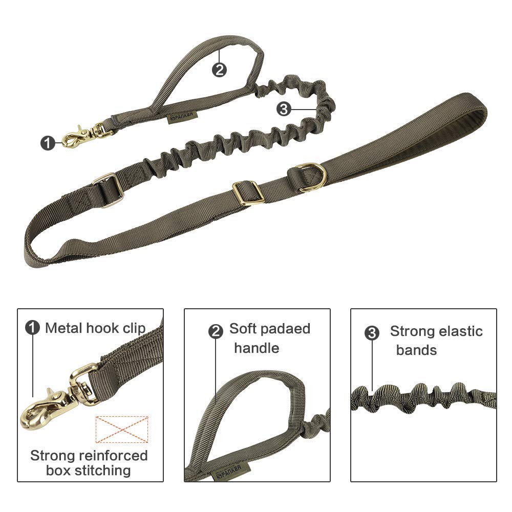 **Tactical Bungee Dog Leash - Adjustable Dog Pack with Handle, Hound Dog Saddle Bag Backpack for Hiking, Camping & Outdoor Adventures**