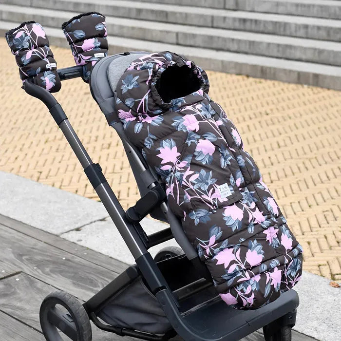 Warmmuffs 212 Premium Car Seat Cover Cocoon - Soft & Cozy Baby Car Seat Protector for Winter - Perfect for Travel, Stroller & Nursery in Nightingale Garden Design