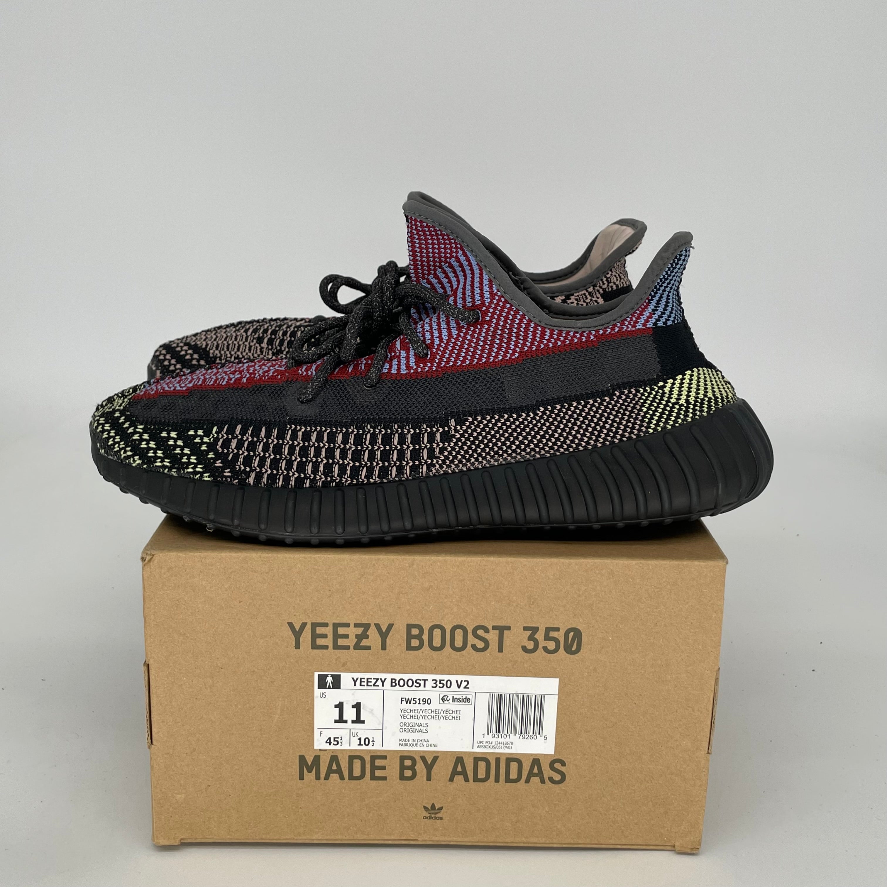 Adidas Yeezy Boost 350 V2 Yechiel - Men's Running Shoes Size 11 | FW5190 | Comfortable Sneakers for Casual Wear, Gym & Street Fashion