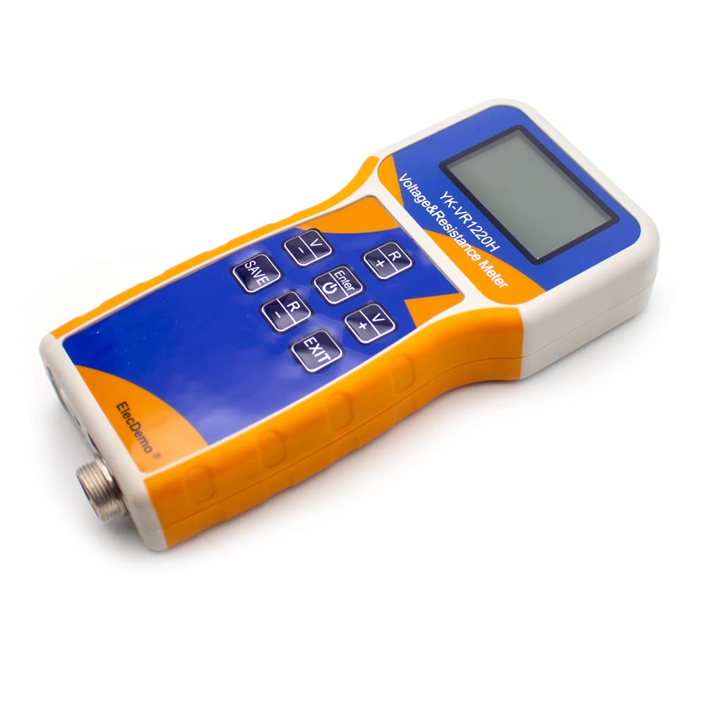YK-VR1220H Rechargeable High Precision Battery Tester - 0.001mΩ-200Ω Internal Resistance Meter with 0.0001V±120V Voltage Measurement, MicroUSB Charging | Perfect for Automotive, Solar, and DIY Electronics Testing