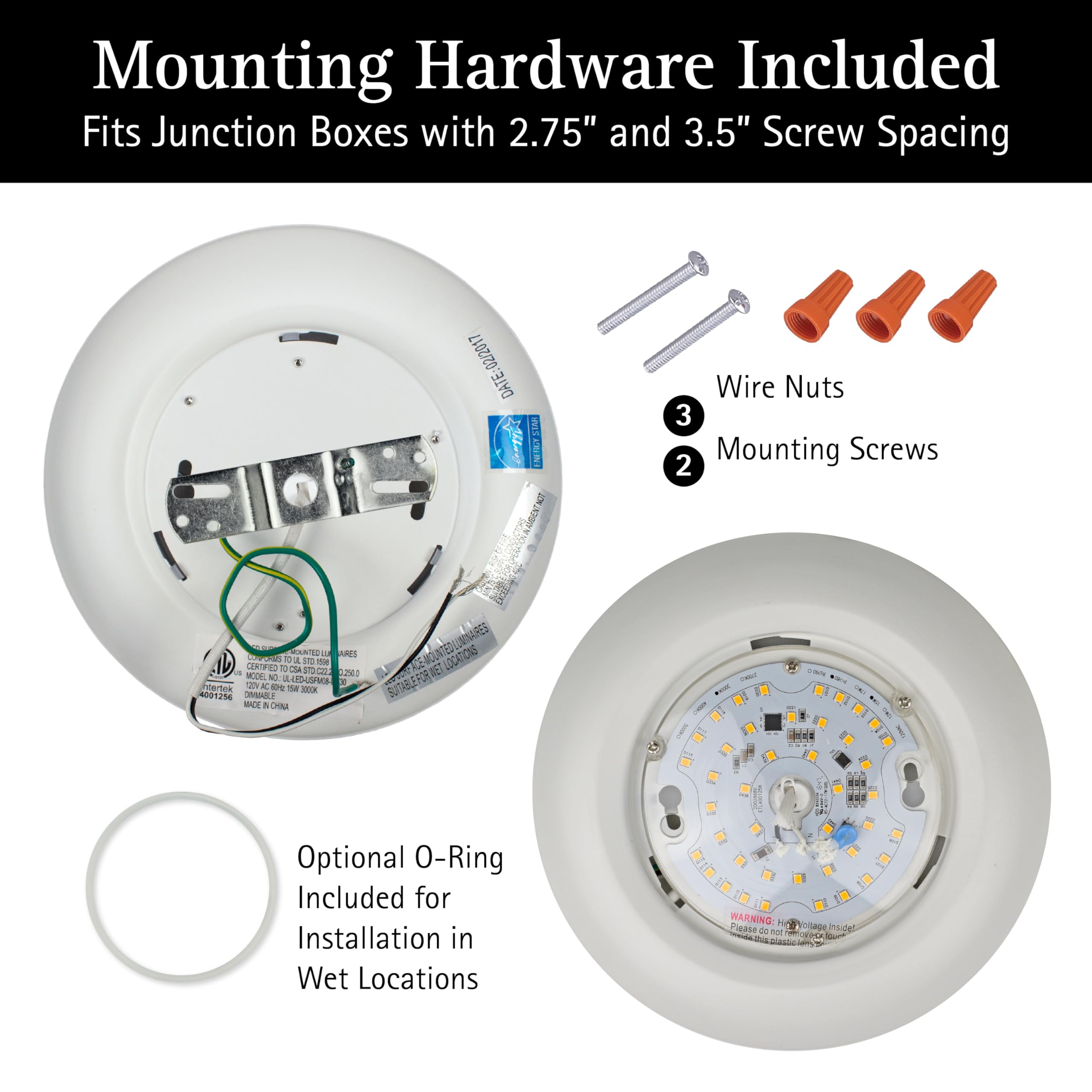 Ultralux 6 Inch LED Flush Mount Ceiling Light - Dimmable Slim Puck Downlight with 50,000+ Hours Energy Saving - Easy Installation Multi-Purpose Light Fixture (6 Pack, Soft White 3000K) - Perfect for Kitchen, Bathroom, Hallway, and Closet Lighting