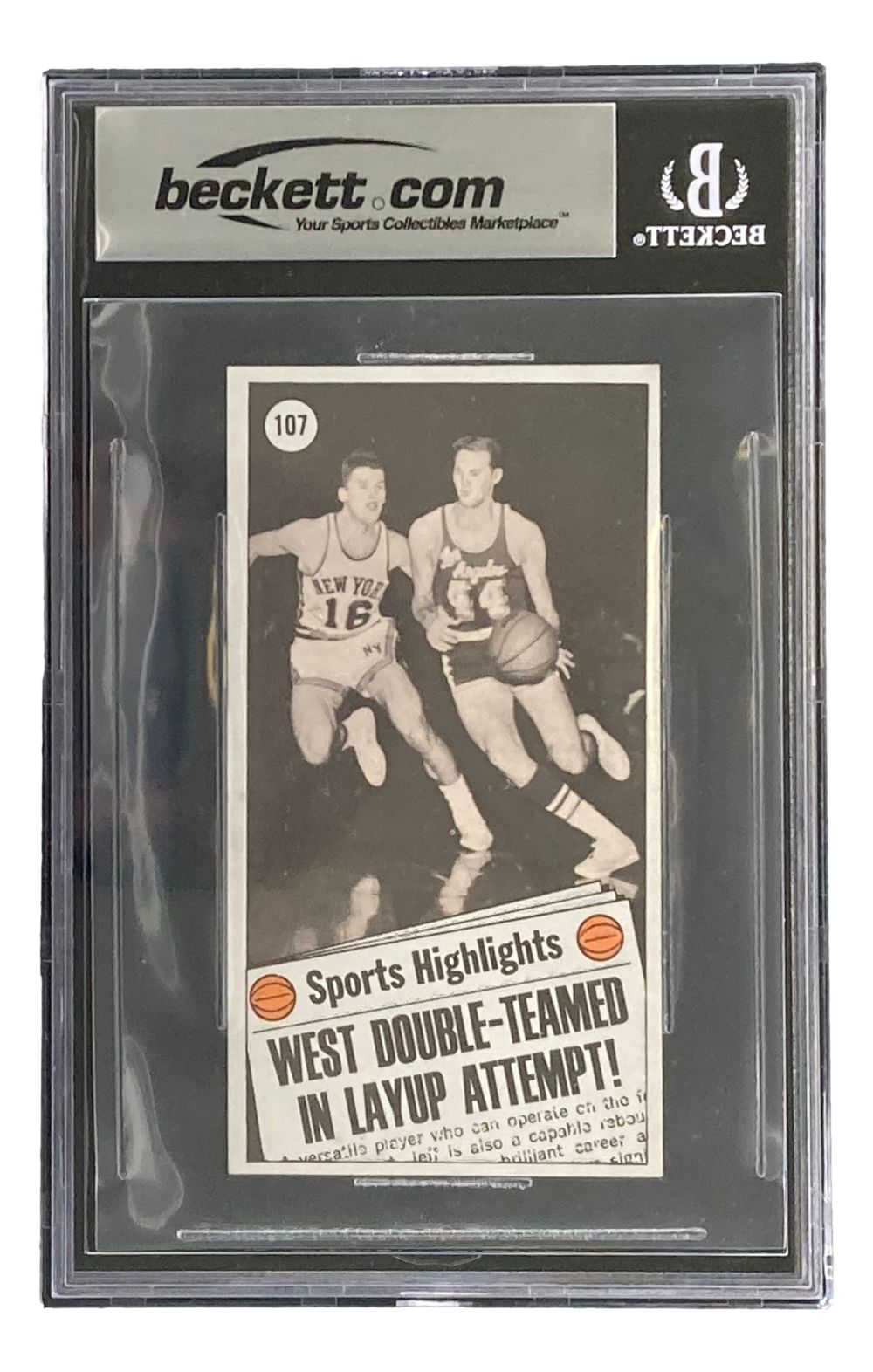 Jerry West Autographed 1970-71 Topps #107 Los Angeles Lakers Basketball Trading Card - Perfect for NBA Memorabilia Collectors & Lakers Fans