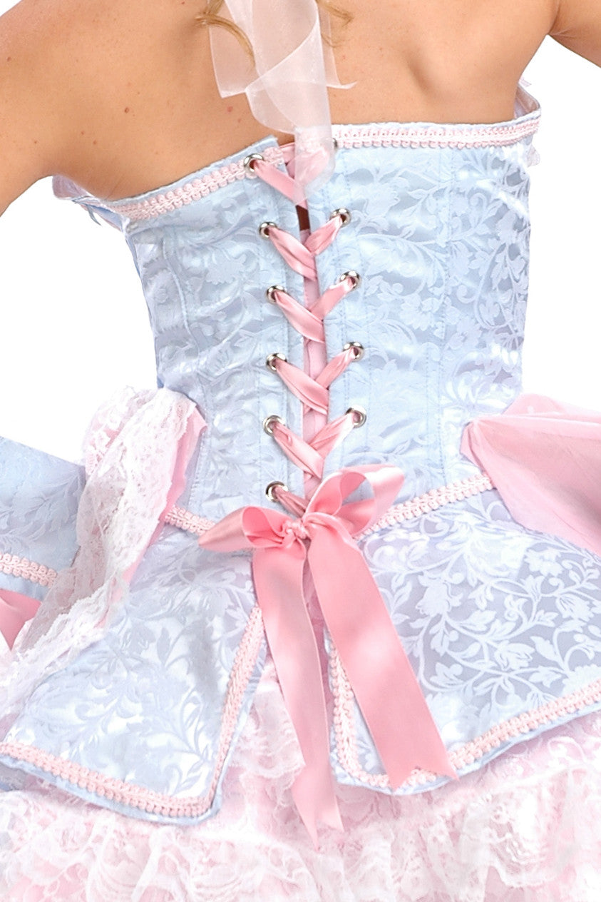 La Dauphine Blue with Pink Trim