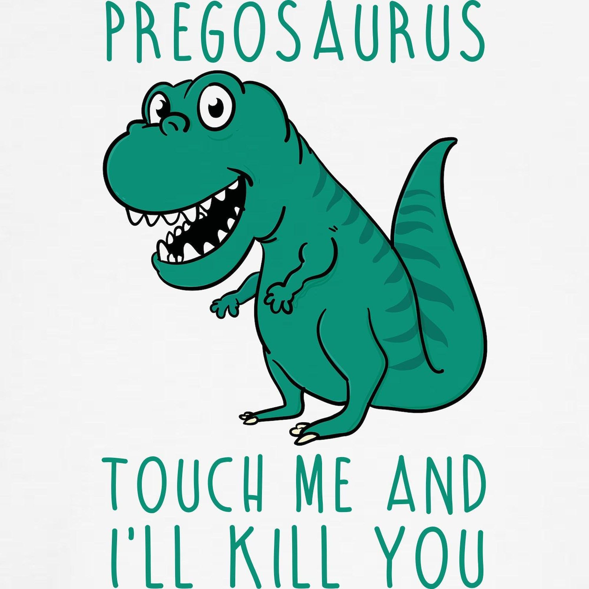 Pregosaurus Maternity T-Shirt for Women - Funny Pregnancy Tee with Ruched Sides | Comfortable & Stretchy Maternity Top for Expecting Moms | Perfect for Baby Showers, Gender Reveals & Pregnancy Announcements