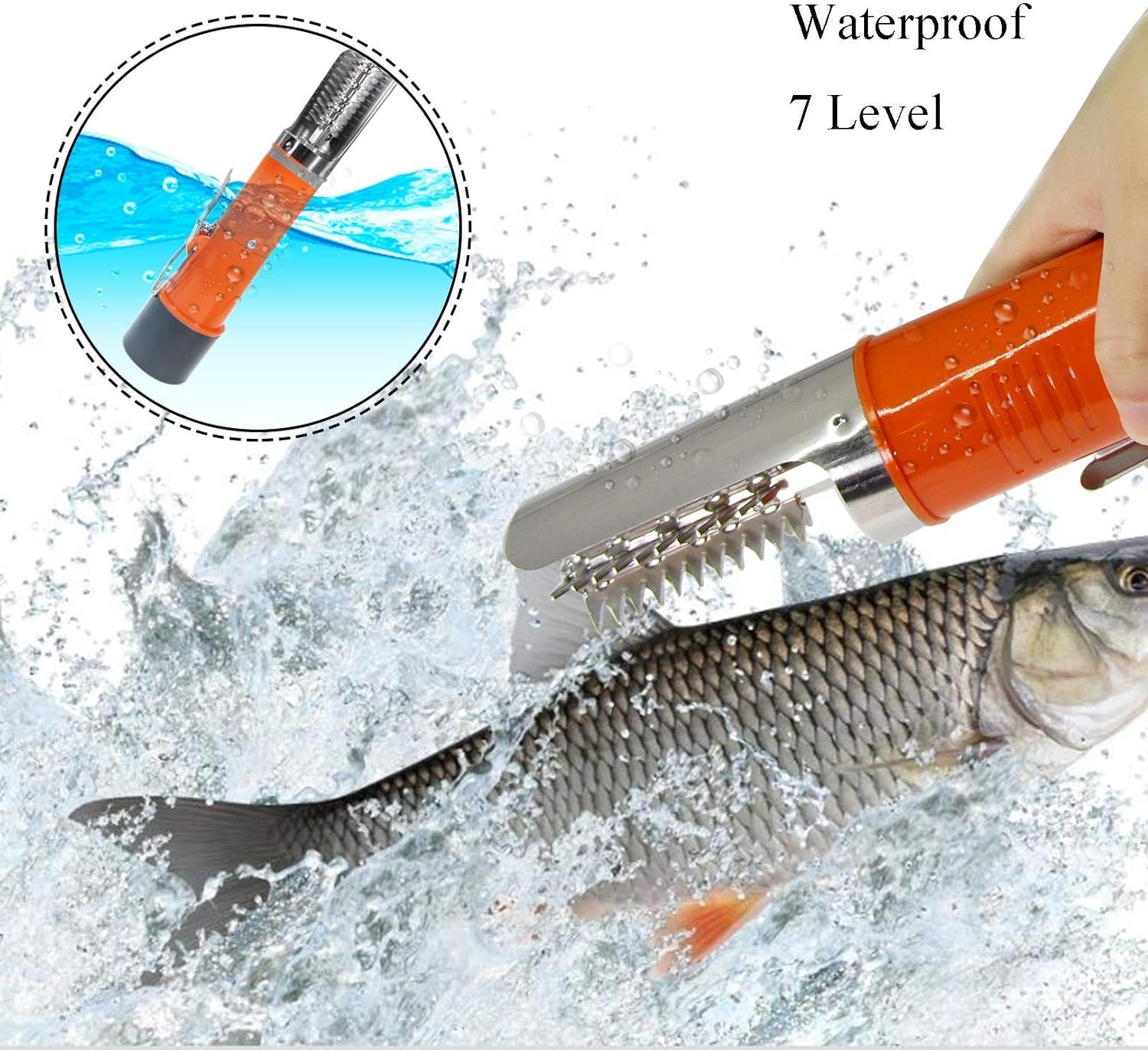 Electric Fish Scaler - Cordless Automatic Fish Scale Remover with Manual Scaler | Fast & Easy Fish Cleaning Tool for Kitchen, Camping, Fishing Trips