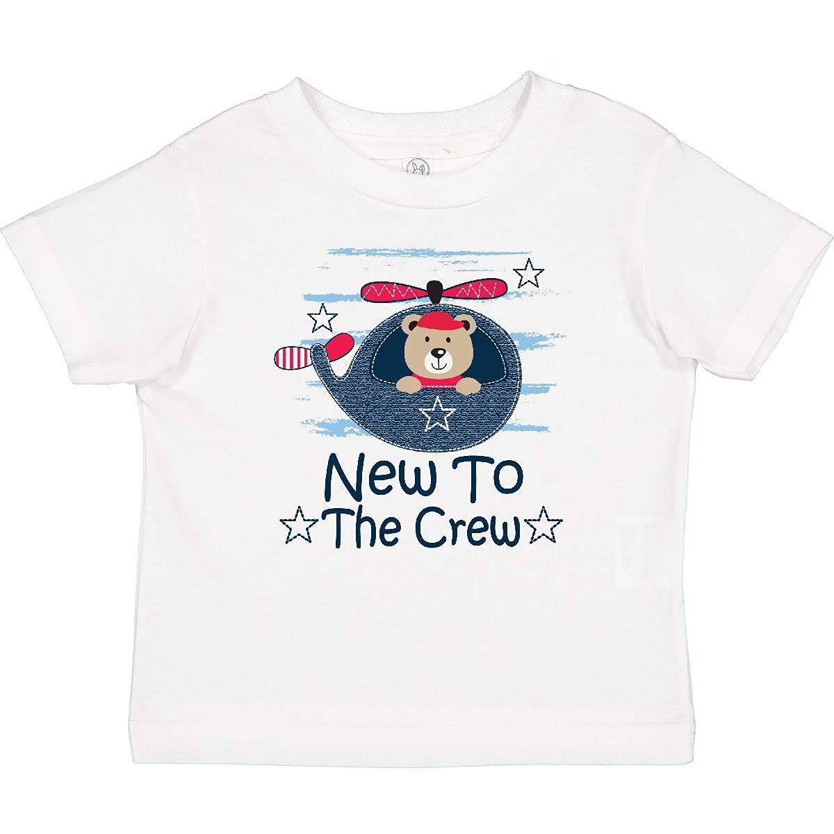 Inktastic New to The Crew Baby Boy T-Shirt - Cute & Comfortable Cotton Tee for Newborns, Infants & Toddlers - Perfect for Family Photos, Birth Announcements & Everyday Wear