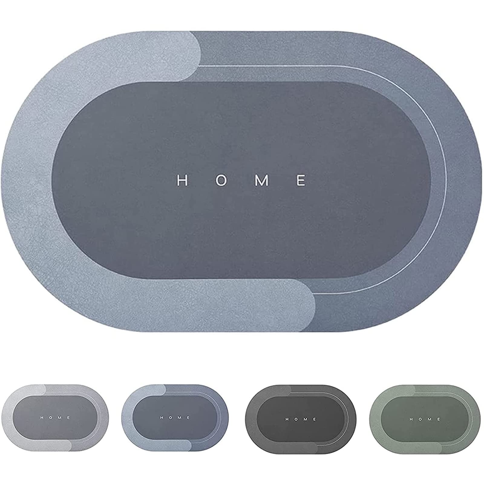 Super Absorbent Microfiber Memory Foam Floor Mat - Non-Slip Quick-Dry Bath & Door Mat for Bathroom, Kitchen, Entryway - Blue 40x60cm - Perfect for Wet Areas & High Traffic Zones