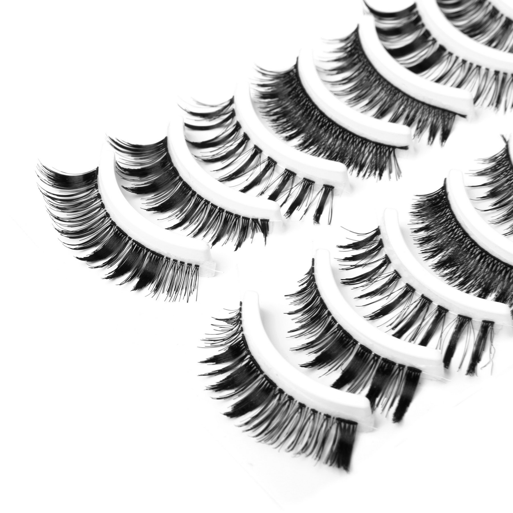 10 Styles 20 Pairs Natural Looking Reusable False Eyelashes - Black Long Thick Handmade Soft Eyelash Extensions for Dramatic Makeup & Party Looks | Perfect for Weddings, Cosplay, and Night Out Glam