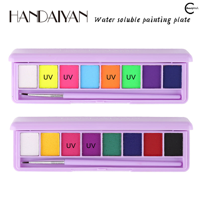 HANDAIYAN Fluorescent Eyeshadow Palette - 12 Vibrant Colors, Long-Lasting & Pigmented - Perfect for Parties, Raves & Night Out Makeup Looks