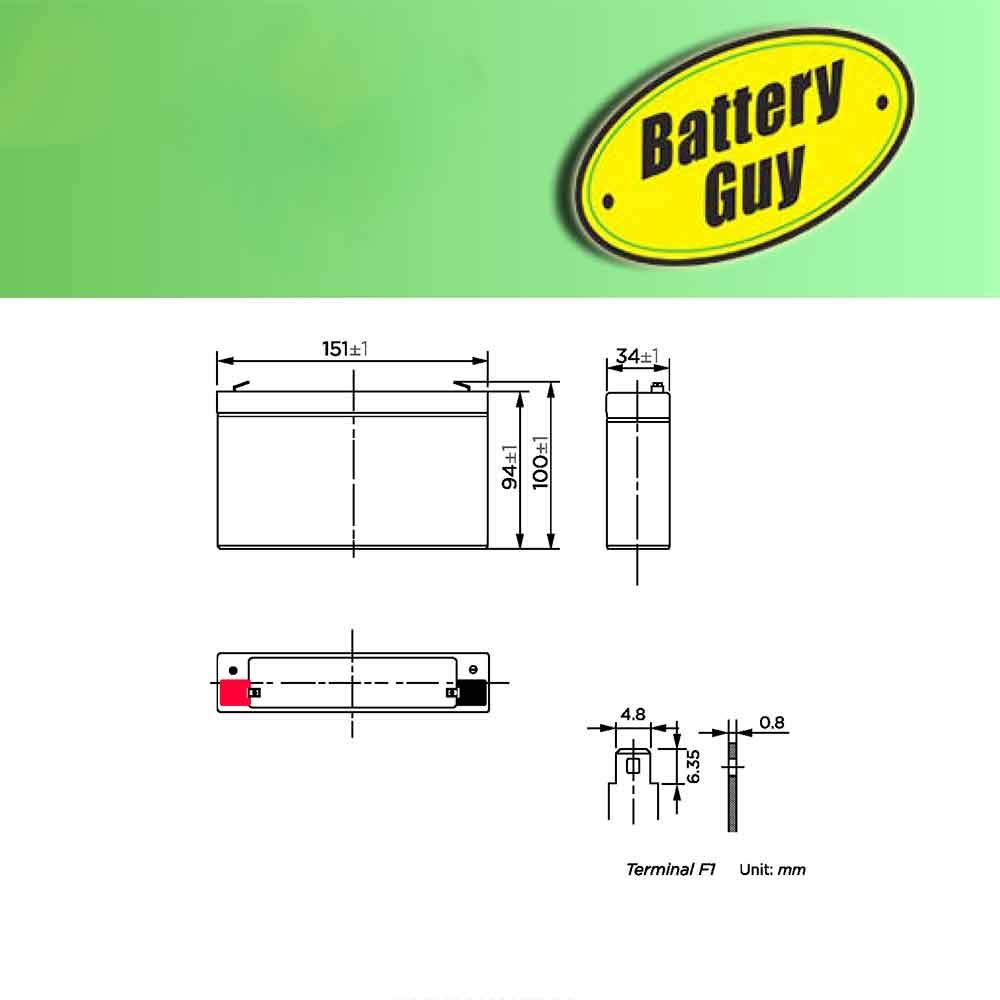 6V 7Ah SLA Replacement Battery (2-Pack) - Rechargeable Sealed Lead Acid Battery for UPS, Emergency Lights, Security Systems & Medical Equipment