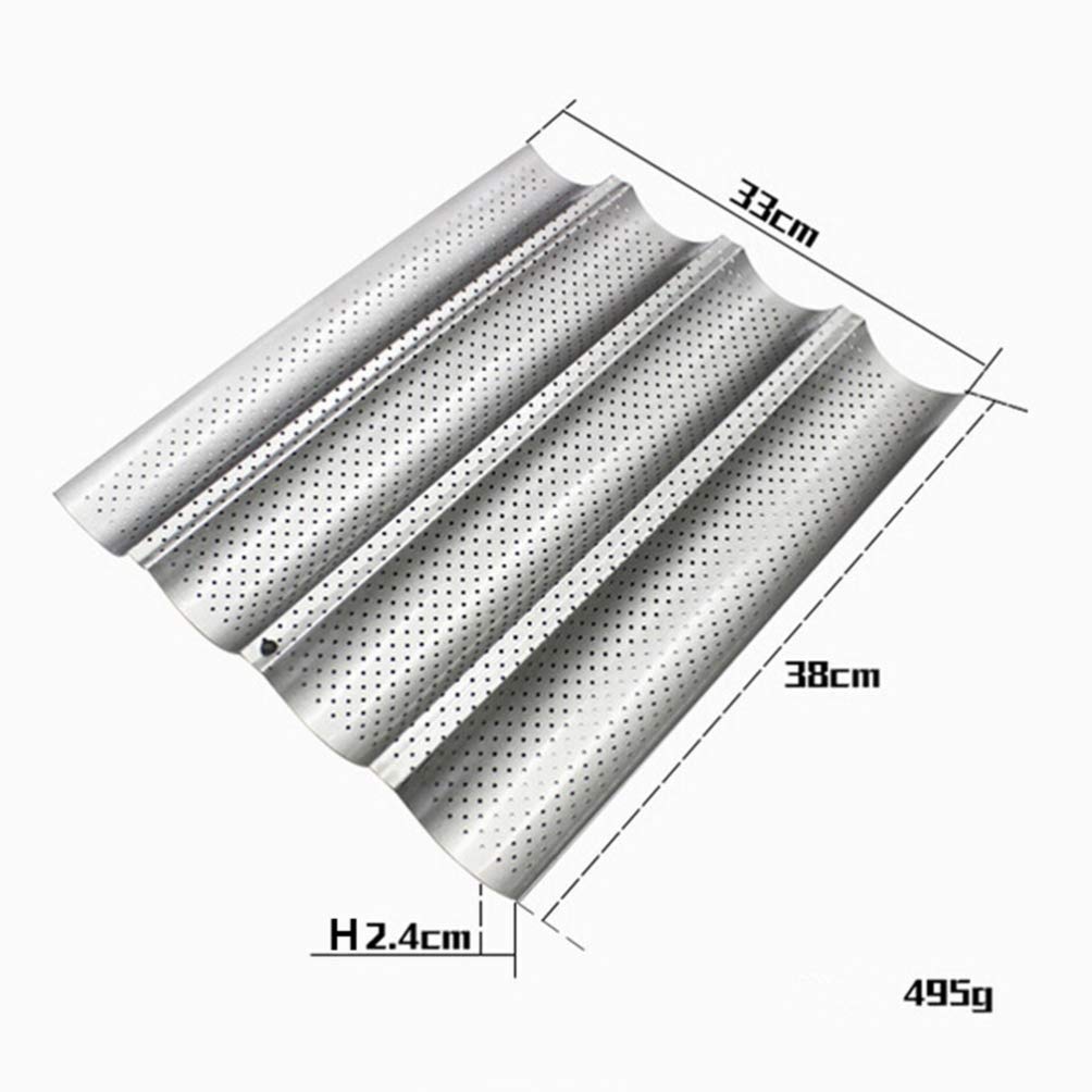 Luxshiny 2-Piece Stainless Steel Griddle Pan Set - French Bread Pan, Italian Loaf Mold & Oven Toaster Pan for Baking Breadsticks, Rolls & Bakery Supplies | Perfect for Home Baking, Restaurant Use & Commercial Bakeries