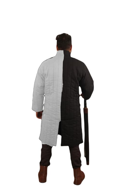 THE MEDIEVALS Medieval Thick Padded Gambeson Coat - Full Sleeves Aketon Jacket Armor for LARP, Cosplay & Historical Reenactment | Authentic Battle-Ready Protection