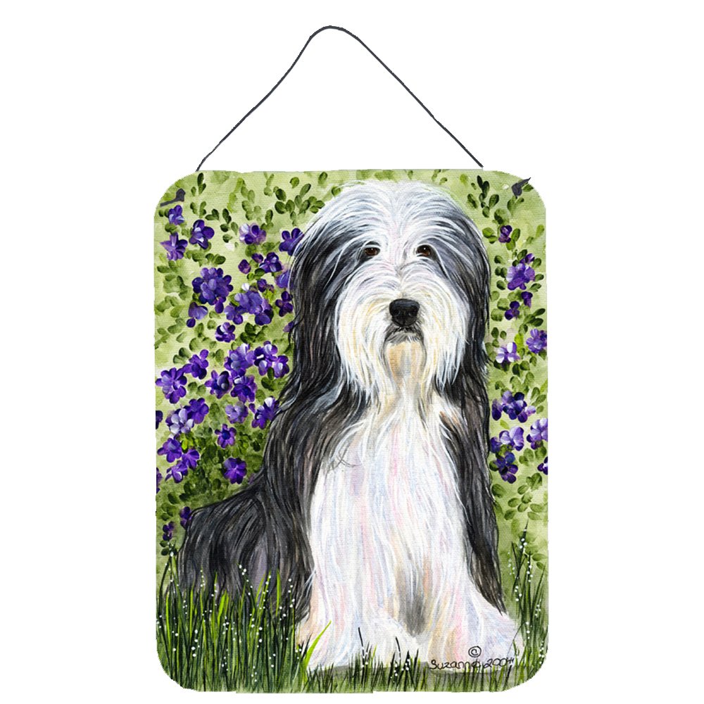 Bearded Collie Metal Wall Art Sign - 12x16 Inch Aluminum Door Hanging Print for Kitchen, Bar, Bathroom & Home Decor | Durable Front Door Plaque in Multicolor | Perfect for Dog Lovers & Pet-Themed Interior Design