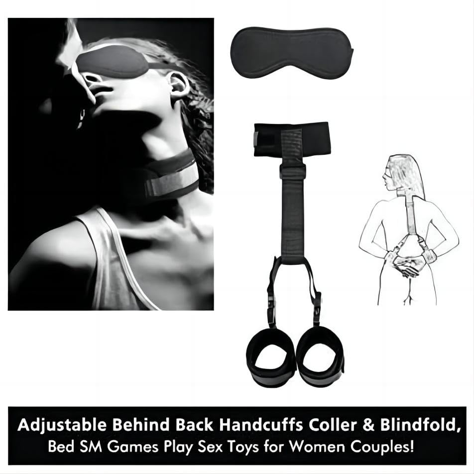 BDSM Bondage Restraints Kit - Adjustable Handcuffs, Spreader Bar & Rope for Couples Adult Play | Neck & Wrist Restraints for SM Games | Perfect for Bedroom Bondage & Sensual Exploration