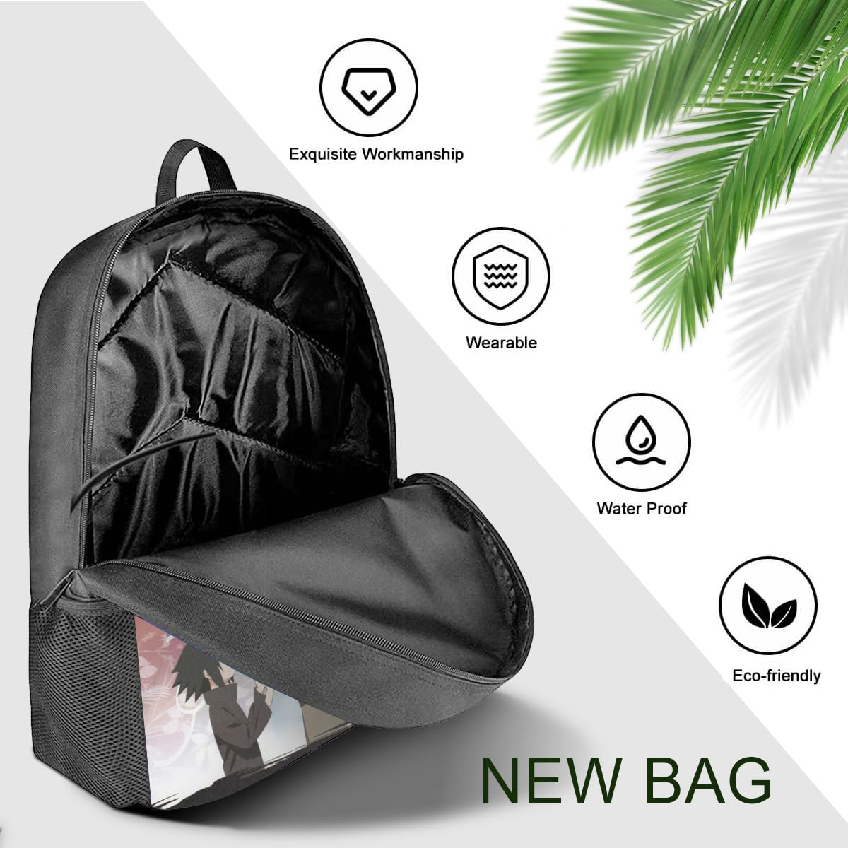 3D Printed Anime Ninja Backpack for Women & Men - Stylish Travel, Work & Casual Use - Perfect for School, Office & Outdoor Adventures