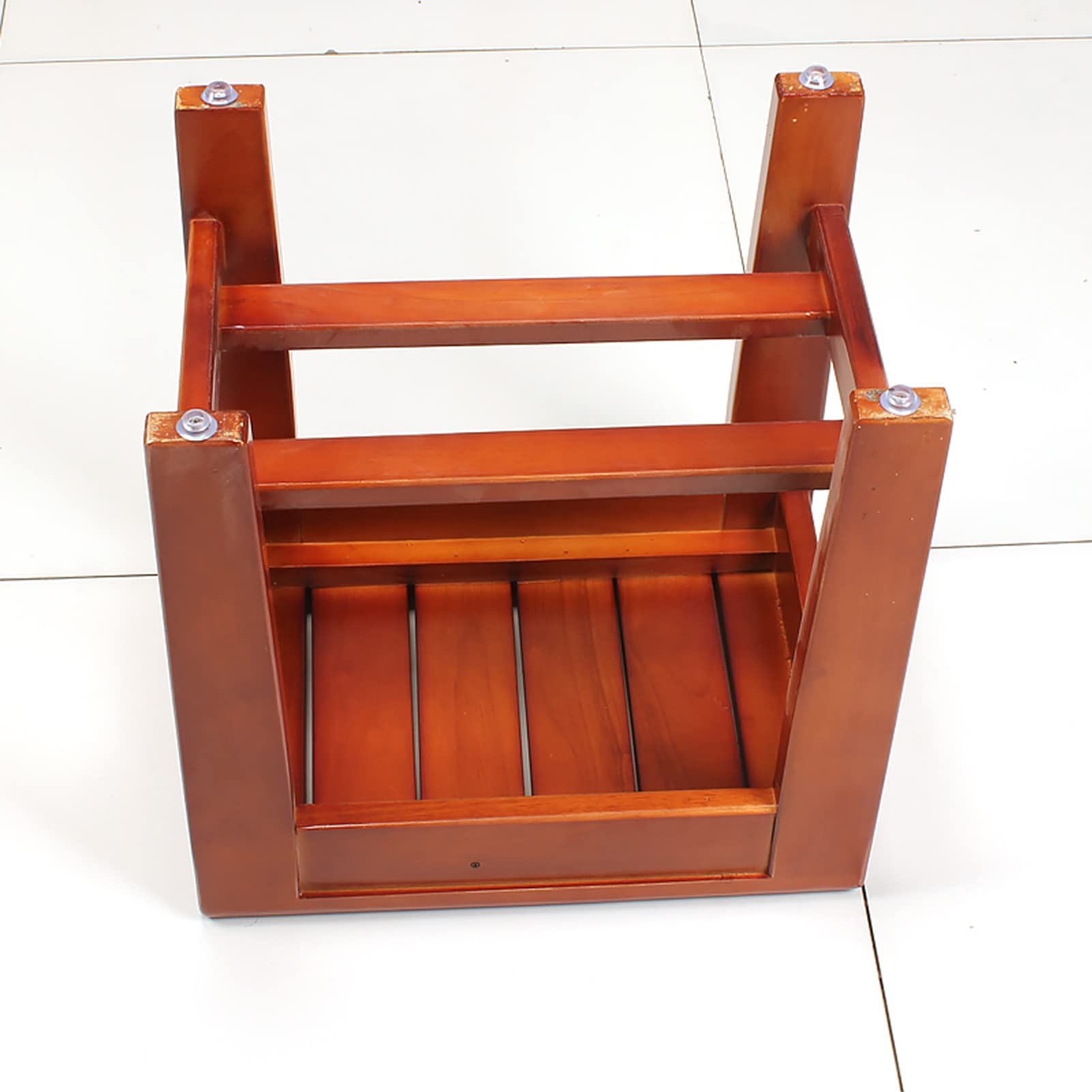 Waterproof Wooden Shower Stool - Spa Bath Seat & Foot Stool for Bathroom, Shower, and Relaxation - Cozy Wooden Bench for Small Spaces - Perfect for Elderly, Kids & Home Spa Use