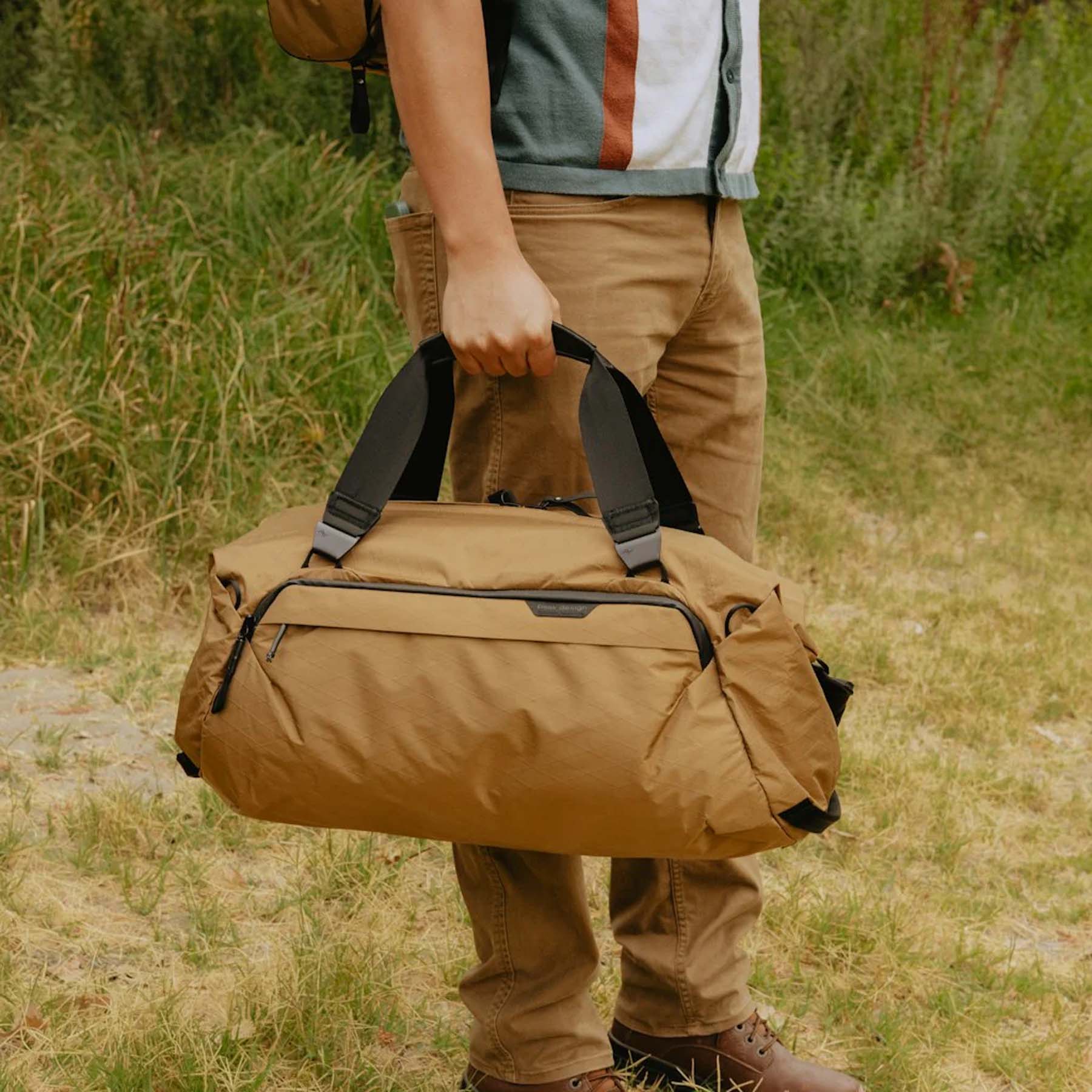Peak Design Travel Duffel 35L - Waterproof Carry-On Duffel Bag for Travel & Outdoor Adventures - Perfect for Airplane, Camping & Gym Use