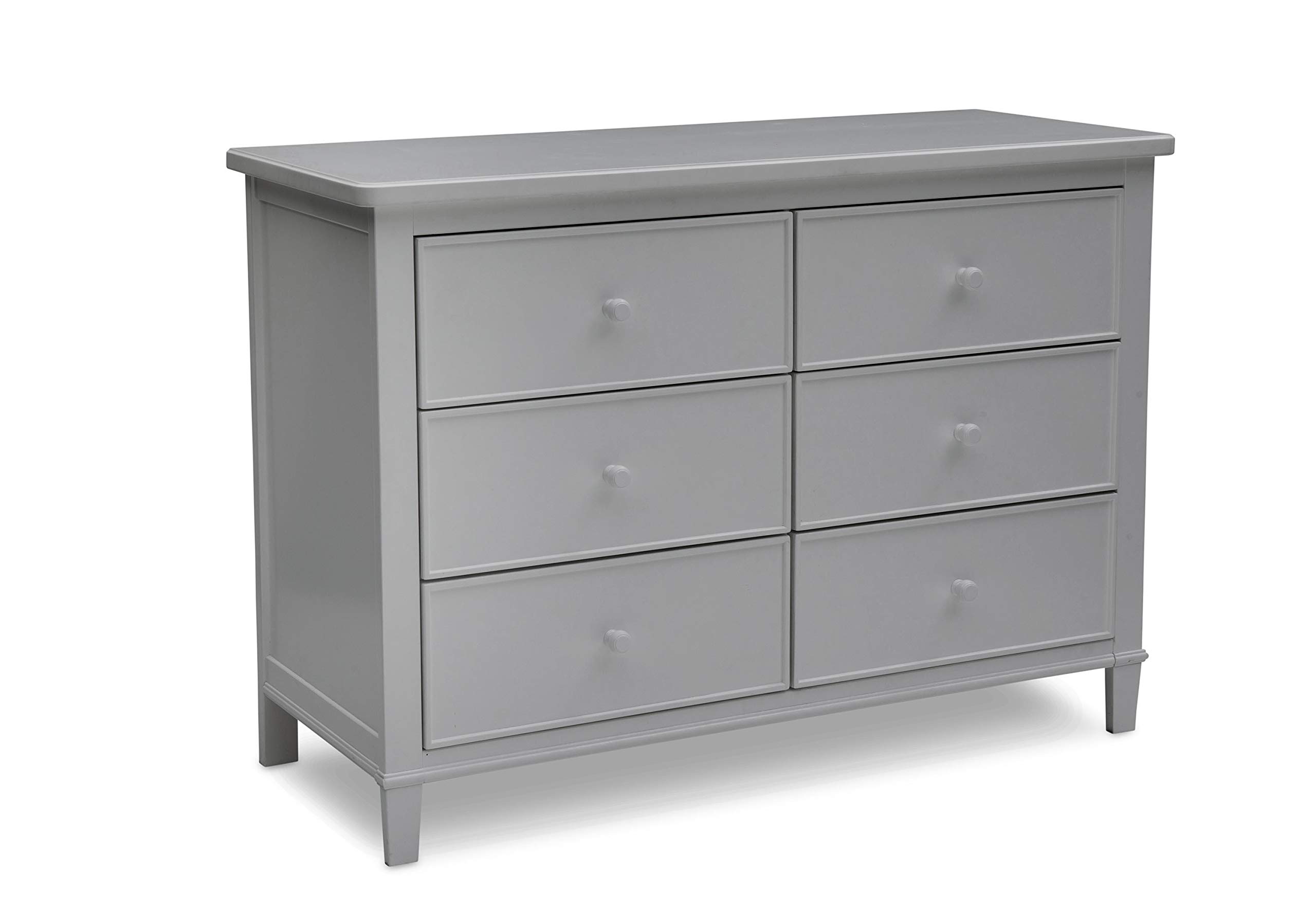 Delta Children Haven 6-Drawer Dresser - Sturdy Gray Nursery Dresser for Baby Clothes Storage | Perfect for Kids' Bedroom Organization & Nursery Decor