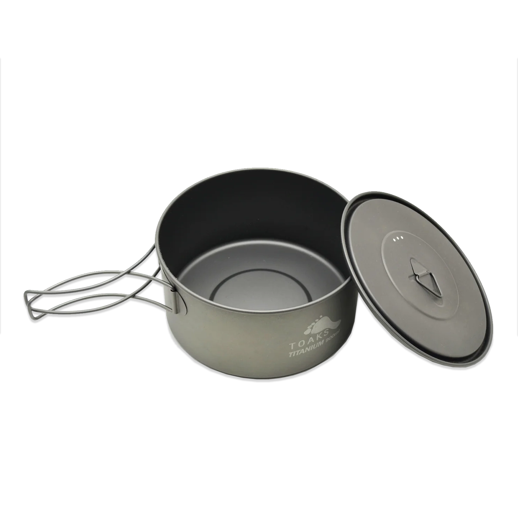 Toaks 900ml Wide D130 Titanium Pot with Lid - Ultralight Camping Cookware for Backpacking, Hiking & Outdoor Adventures