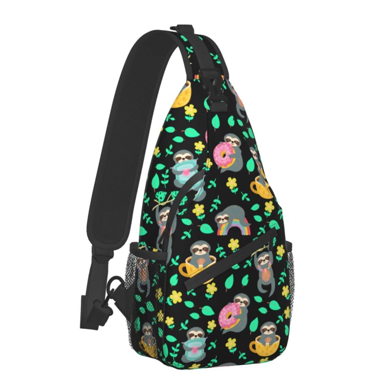 Sloth Sling Bag - Lightweight Crossbody Backpack for Hiking & Travel - Adjustable Shoulder Chest Daypack for Women & Men - Perfect for Outdoor Adventures, Commuting & Daily Use