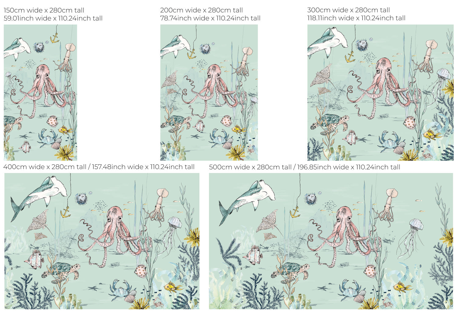 Ocean Wallpaper - Stunning Underwater Wonders for Home & Office Decor | Marine Life Scenes for Living Room, Bedroom, or Bathroom
