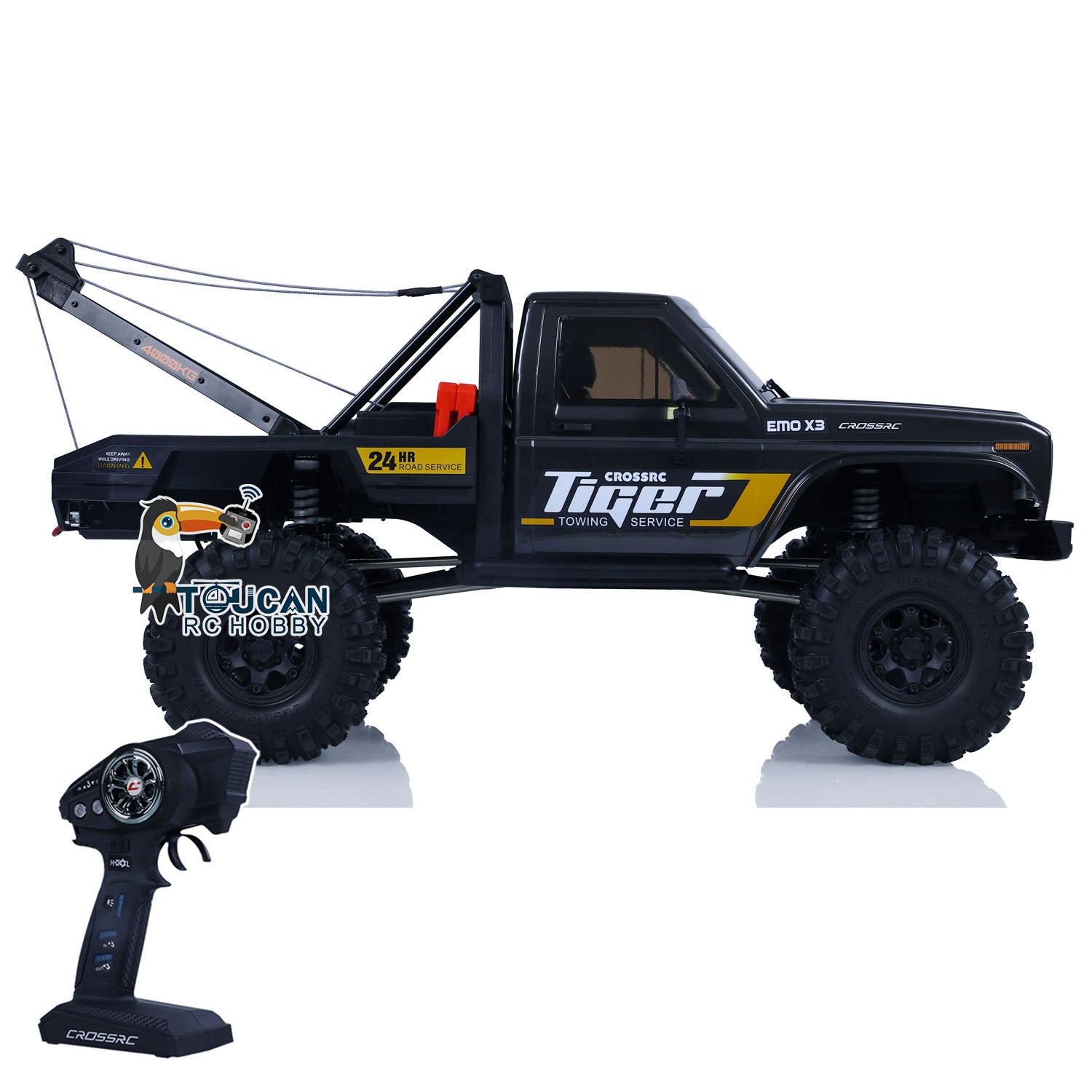 CROSSRC EMO X3 1/8 Scale 4WD RC Crawler Truck - 4x4 Off-Road Remote Control Car with ESC, Motor & Servo for Rock Crawling, Trail Adventures & DIY Model Building