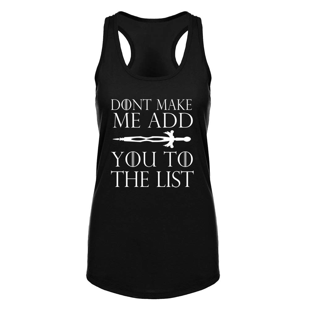 FANNOO Women's Workout Muscle Tank Tops - Game of Thrones Inspired Gym Shirts with Funny Sayings | Sleeveless Fitness Apparel for Running, Yoga & Weight Training