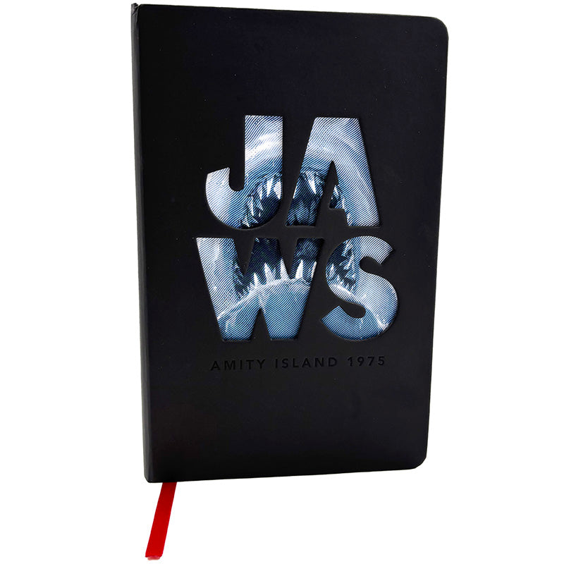 Jaws Hardcover Notebook - Lined Writing Journal for Men & Women - Perfect for Office, School, and Travel - Premium Leather Cover & 120 Pages - Shark Themed Gift Idea