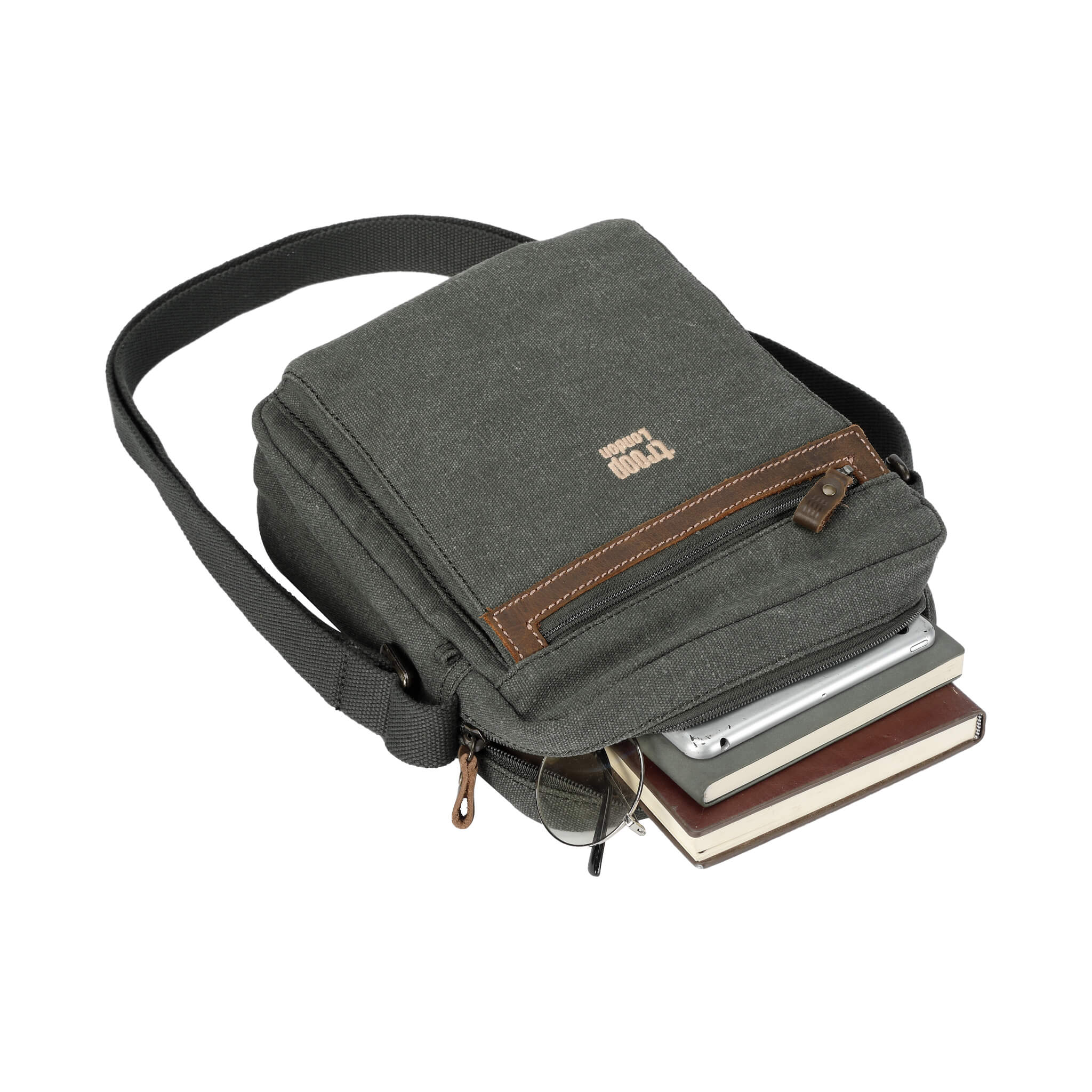 Troop London Classic Canvas Crossbody Bag for Men & Women - Stylish & Durable Shoulder Bag for Travel, Work & Everyday Use