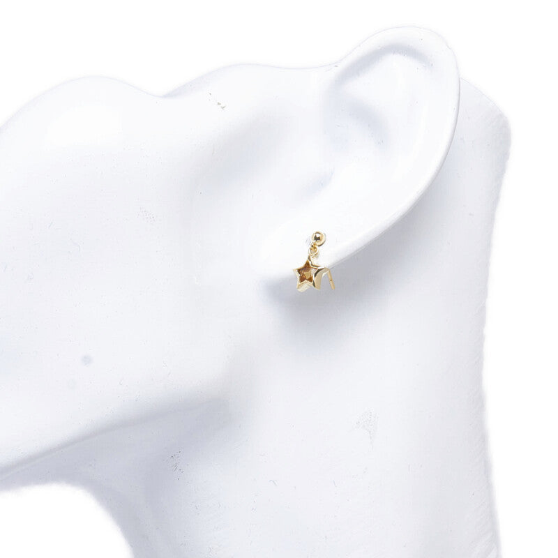 18k Gold Citrine Star Earrings – Elegant Dangle Earrings for Women, Perfect for Parties, Weddings & Special Occasions