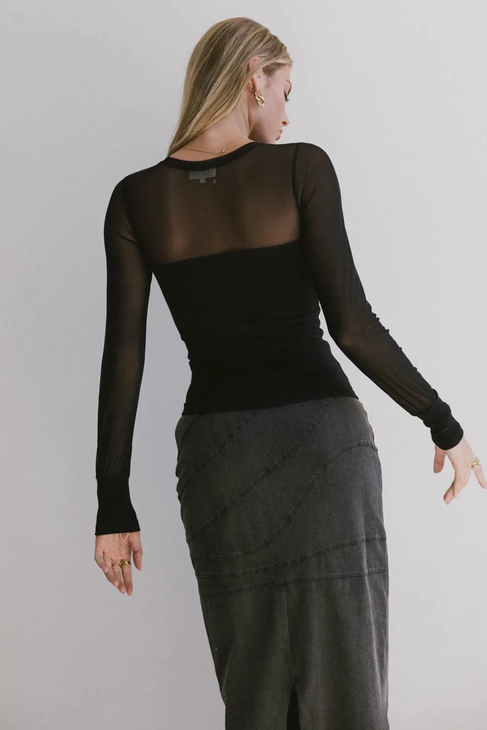 Black London Mesh Top for Women - Trendy Summer Fashion Top - Perfect for Parties, Night Out & Casual Wear