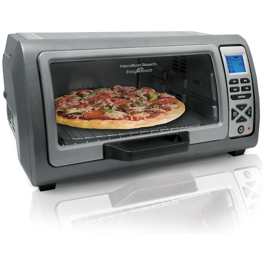 Best Hamilton Beach 6-Slice Easy Reach Digital Toaster Oven with Convection Bake 31128 - Perfect for Family Breakfast, Quick Meals & Small Kitchen Cooking