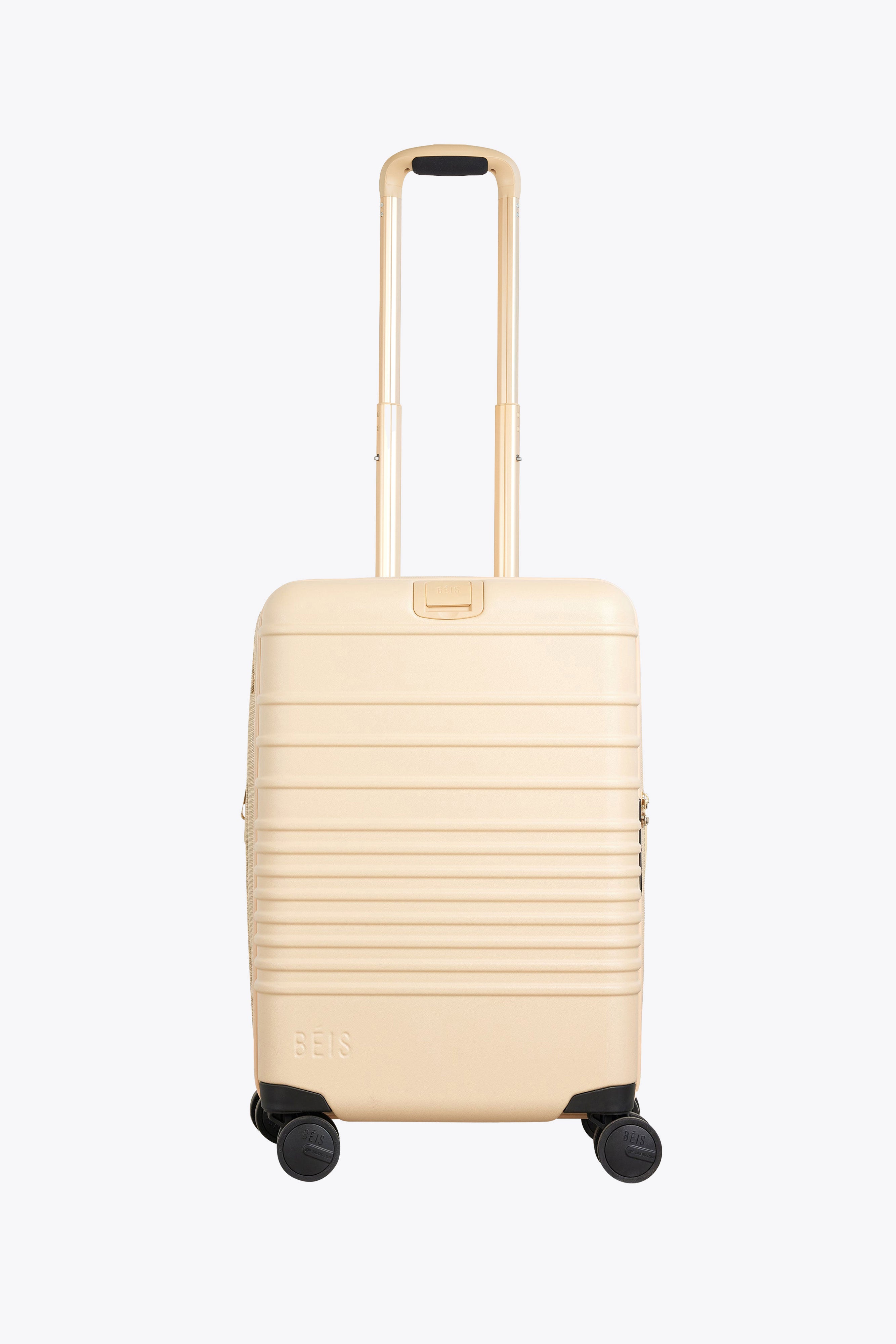 Beige Carry On Roller Luggage - Lightweight & Durable Suitcase for Air Travel, Business Trips & Weekend Getaways