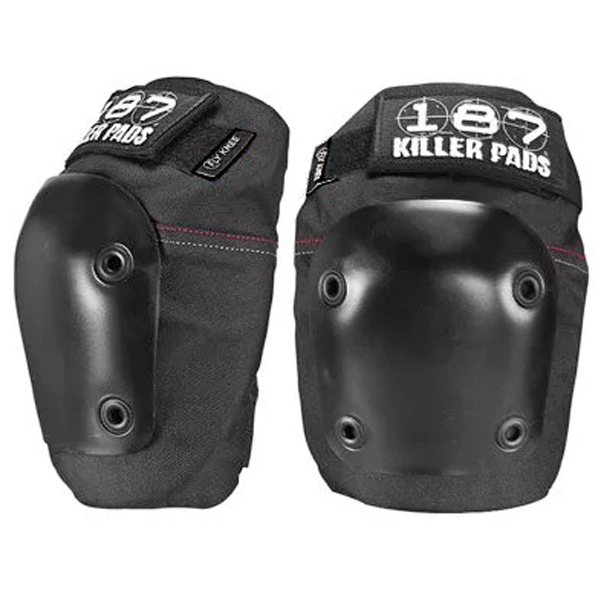 187 Killer Pads Fly Knee Pads - Black | Protective Gear for Skateboarding, BMX & Extreme Sports | Durable Knee Protection for Riders