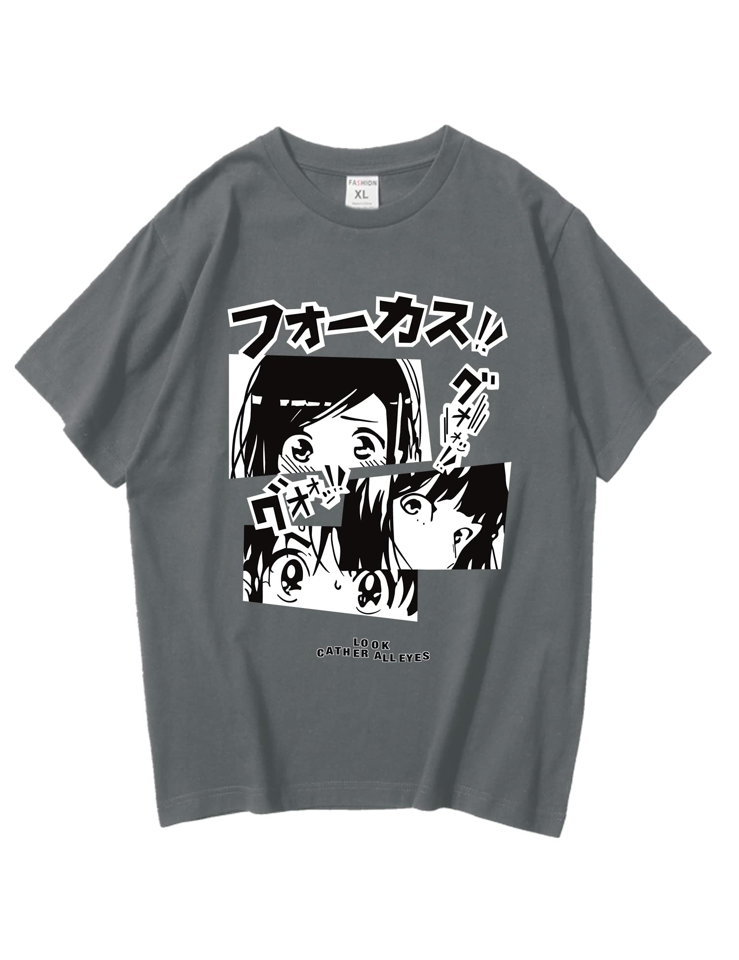 **Anime Manga Graphic T-Shirts for Men & Women - Oversized Streetwear Casual Loose Fit Tee - Perfect for Cosplay, Gifts & Everyday Wear**