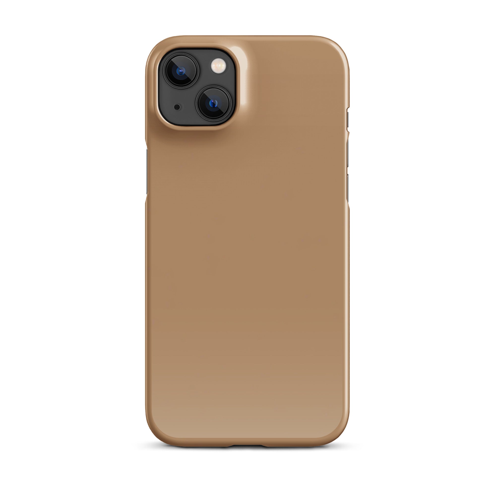 Premium Brown Snap Case for iPhone 14/13/12/11 Pro Max - Slim Protective Cover with Secure Fit | Perfect for Everyday Use, Travel & Outdoor Activities