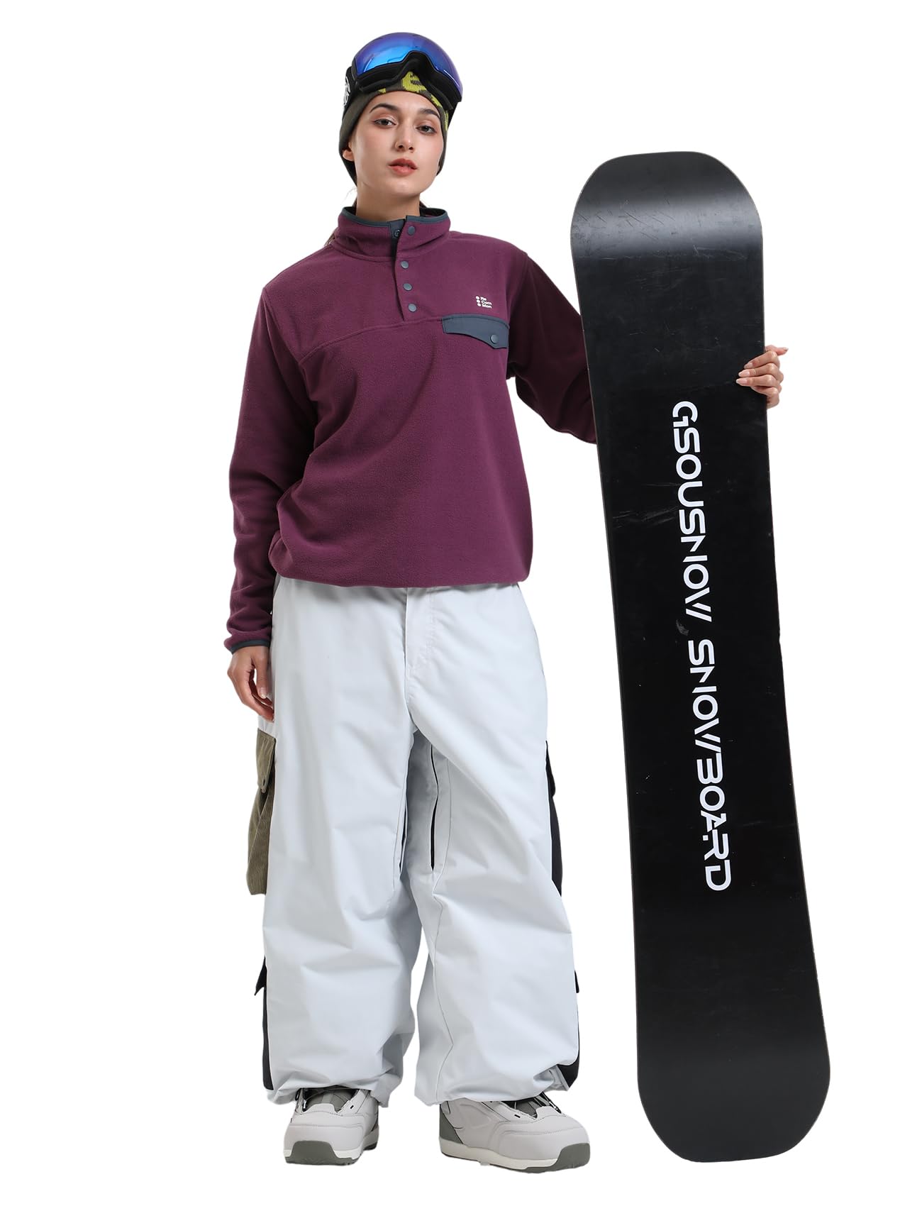 GSOU SNOW Men's & Women's Ski Pants - Waterproof Windproof Insulated Snowboard Pants with Cargo Pockets for Winter Sports & Outdoor Activities | Perfect for Skiing, Snowboarding & Cold Weather Adventures